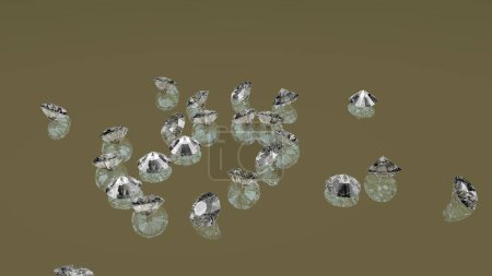 Foto de "Cristal de diamante gema brillante sobre fondo grisáceo
" - Imagen libre de derechos