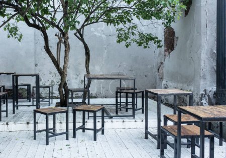 Photo for Quiet courtyard, travel place on background - Royalty Free Image