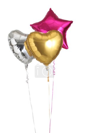 Photo for Three helium balloons on the white background - Royalty Free Image
