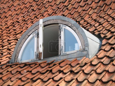 Photo for The window of an old building on background - Royalty Free Image