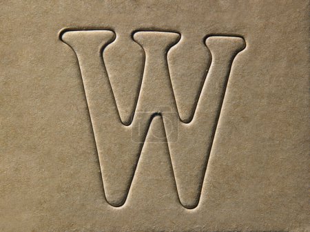 Photo for "letter w", DIY Alphabet design template - Royalty Free Image