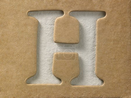 Téléchargez les photos : "lettre h, "Modèle de conception alphabet bricolage - en image libre de droit