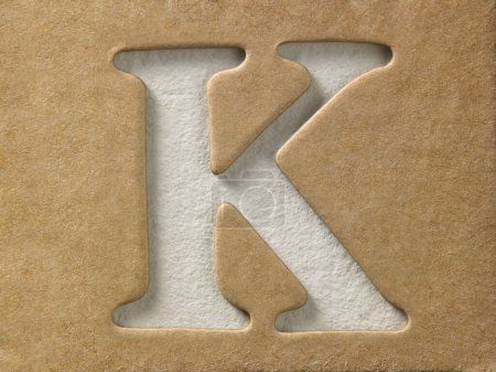 Photo for "letter k", DIY Alphabet design template - Royalty Free Image