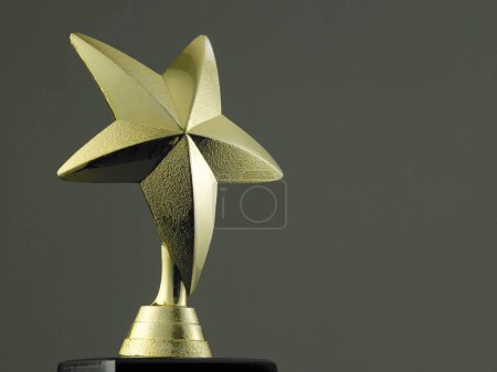 Photo for Star shaped award on dark background - Royalty Free Image