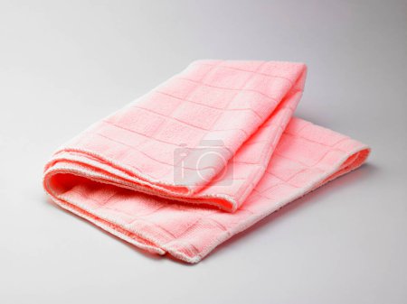Photo for Pink towel isolated on white background - Royalty Free Image