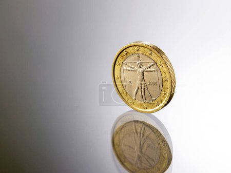 Photo for One euro coin, close up - Royalty Free Image