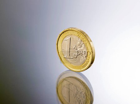 Photo for One euro coin, close up - Royalty Free Image
