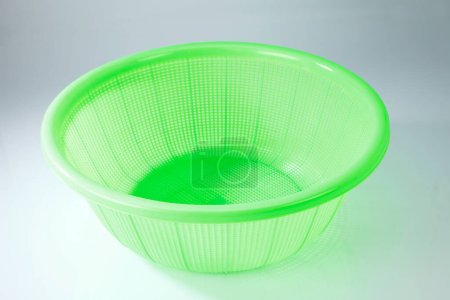 Photo for Plastic basket on a white background - Royalty Free Image
