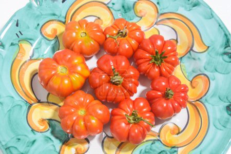 Photo for Close-up view of fresh ripe organic tomatoes - Royalty Free Image