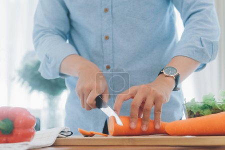Photo for Man preparing delicious and healthy food - Royalty Free Image