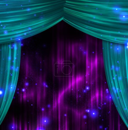 Photo for Theatre curtains, conceptual creative illustration - Royalty Free Image