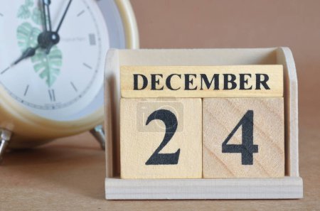 Foto de 24 de diciembre en el calendario vista de cerca - Imagen libre de derechos