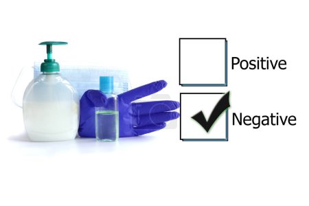 Téléchargez les photos : "Test du coronavirus montrant un résultat négatif" - en image libre de droit