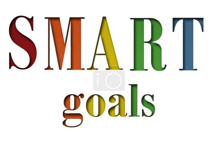 Photo for SMART goals phrase on white - Royalty Free Image
