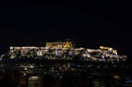 Photo for "acropolis and athens at night" - Royalty Free Image