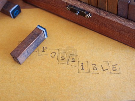 Photo for Wooden blocks with letters - Royalty Free Image