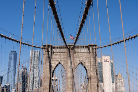 Foto de Famoso puente de Brooklyn en la ciudad de Nueva York - Imagen libre de derechos