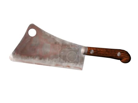 Photo for Butcher knife isolated on white background - Royalty Free Image
