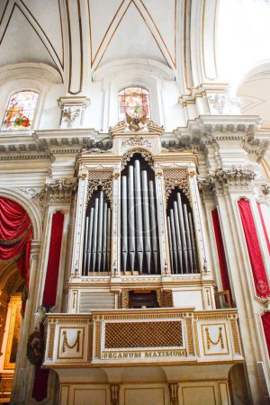 Photo for Antique pipe organ musical instrument - Royalty Free Image