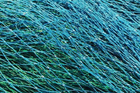 Foto de Fishing nets background in the port - Imagen libre de derechos