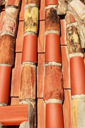 Photo for Abstract  pattern. Red Roof texture - Royalty Free Image