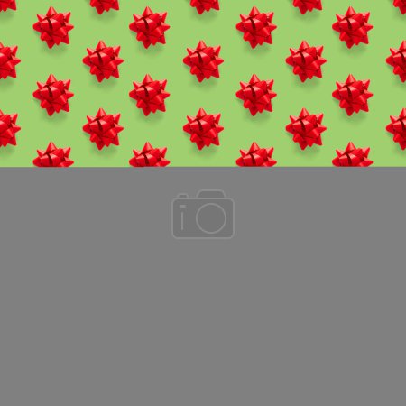 Photo for Seamless pattern with red ribbons, simple illustration. - Royalty Free Image