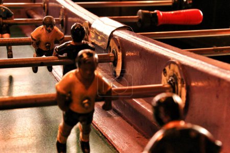 Photo for Old foosball table close up - Royalty Free Image