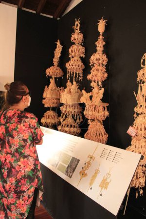 Téléchargez les photos : Touristes visitant le musée des palmiers à Elche - en image libre de droit