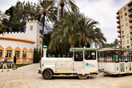 Photo for Tourist train through the streets of Elche in winter - Royalty Free Image
