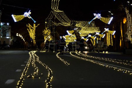Foto de Luces de Navidad en la calle de Tiflis, Georgia - Imagen libre de derechos