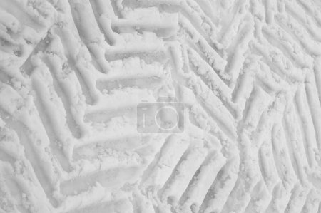 Photo for Tire mark on snow. winter background - Royalty Free Image