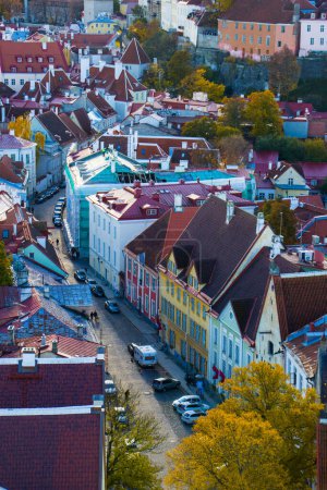 Photo for City view of Tallinn. Buildings and architecture exterior view in old town of Tallinn. - Royalty Free Image