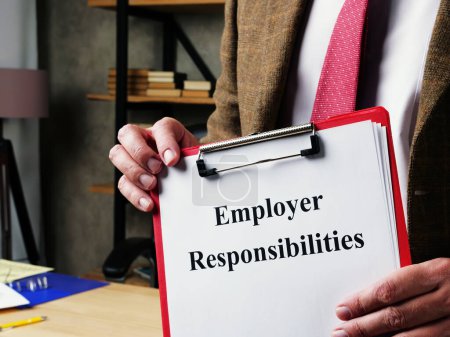 Foto de Responsabilidades y deberes del empleador en manos del gerente. - Imagen libre de derechos