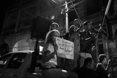 Foto de Noche de Gavrilov o protestas contra el gobierno. activismo civil en las calles - Imagen libre de derechos