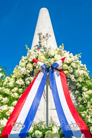 Photo for Wreath from King Alexander and Queen Maxima at the Monument - Royalty Free Image