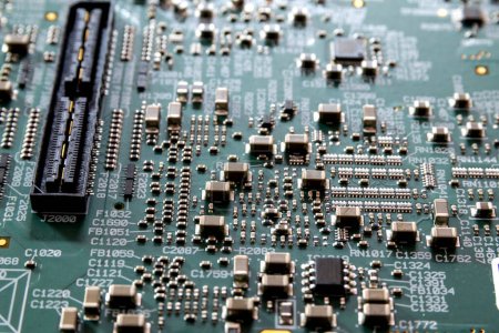 Photo for Close-up shot of electric circuit board for background - Royalty Free Image