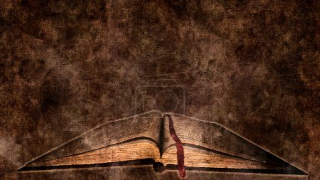 Photo for Vintage old book on abstract dark background - Royalty Free Image