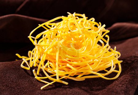 Photo for Uncooked  fettuccine close up - Royalty Free Image