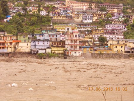 Photo for "Himalayan tsunami or Disaster flood in Ganges India. " - Royalty Free Image
