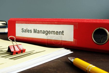 Photo for Sales management plan and financial report on the desk. - Royalty Free Image