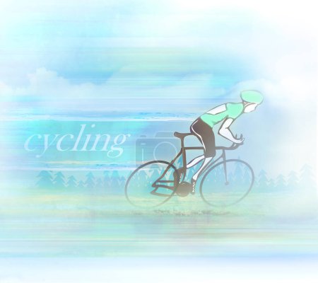 Photo for Cycling race, abstract banner - Royalty Free Image