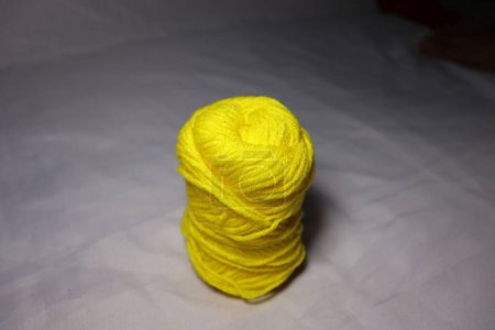 Photo for "yellow colored yarn closeup for sell" - Royalty Free Image