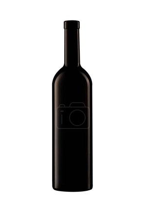 Foto de Botella de vino aislado sobre fondo blanco - Imagen libre de derechos