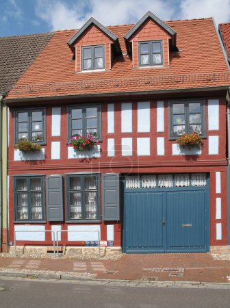 Photo for Renovated half-timbered house - Royalty Free Image