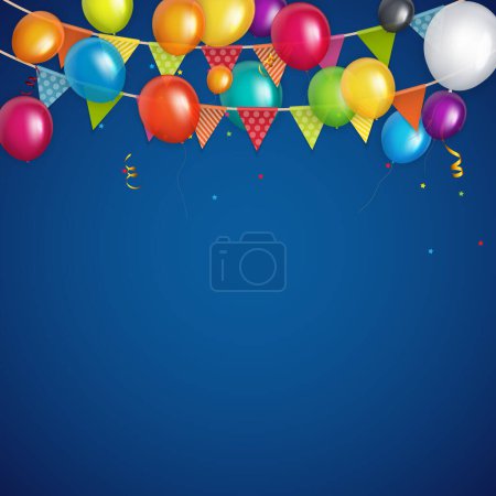 Téléchargez les photos : Couleur brillant joyeux anniversaire ballons bannière arrière-plan - en image libre de droit