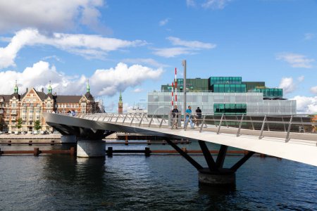 Photo for Modern Bridge Lille Langebro in Copenhagen, Denmark - Royalty Free Image