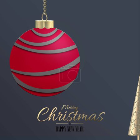 Foto de Diseño de tarjetas de Navidad abstracto minimalista - Imagen libre de derechos