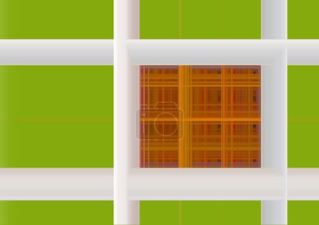 Téléchargez les photos : "Green and brown squares, white cells" - en image libre de droit