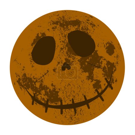 Téléchargez les photos : Halloween Moon Face vue arrière-plan - en image libre de droit
