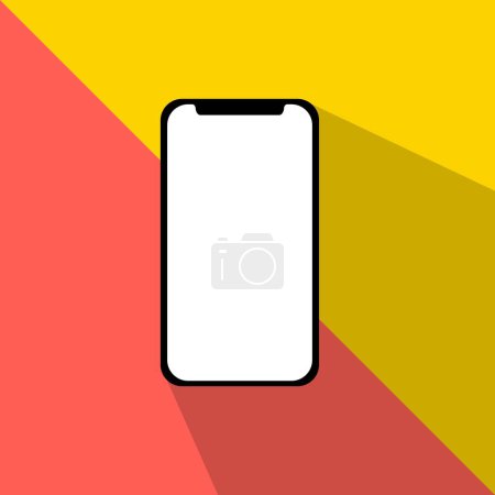 Photo for 3d render of modern smartphone on colorful background - Royalty Free Image